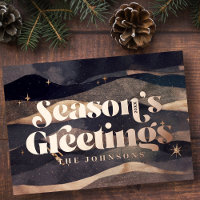 Starry Night Winter Sky Moderne Élégant Chic