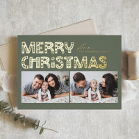 Taupe Vert Scandinave Deux Photo Noël