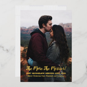 Carte De Vœux En Aluminium The More The Merrier Pregnancy