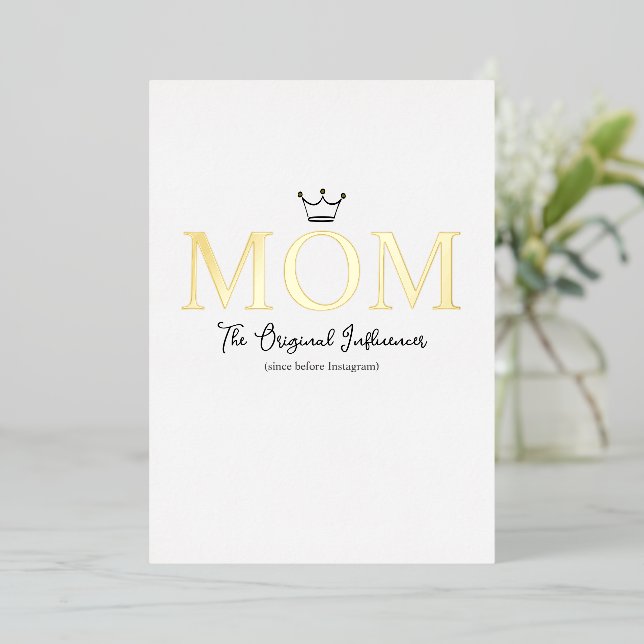 Carte De Vœux En Aluminium The Original Influencer Mom (Debout devant)