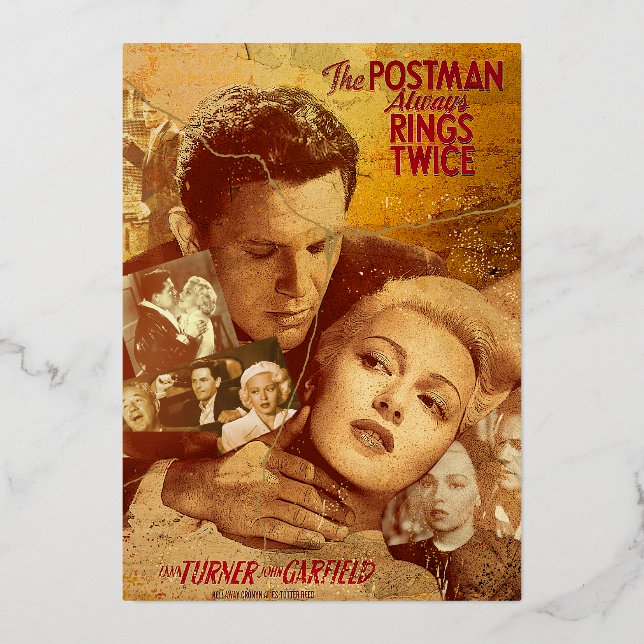 Carte De Vœux En Aluminium The Postman & Cora Smith (Recto)