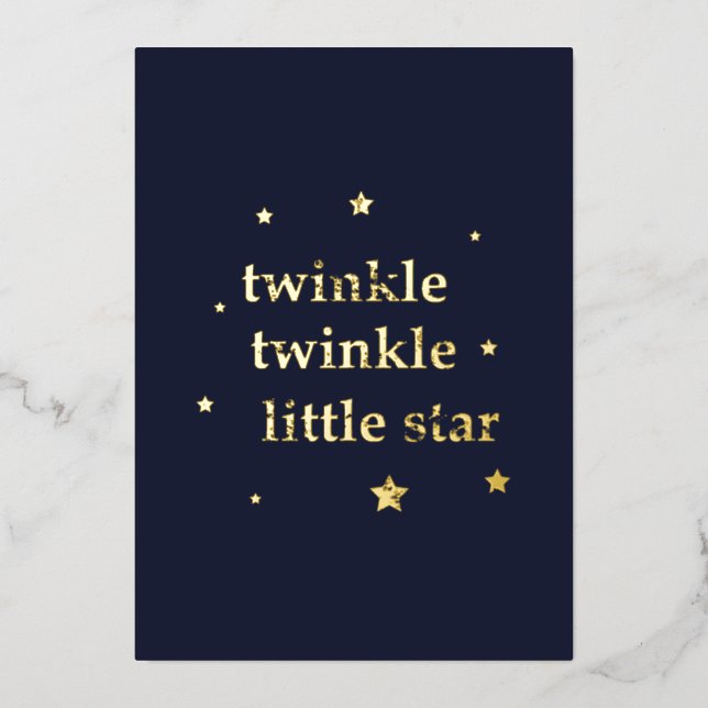 Carte De Vœux En Aluminium Twinkle (Recto)