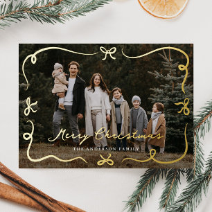Carte De Vœux En Aluminium Vaches à main fantaisie Joyeux Noël Photo
