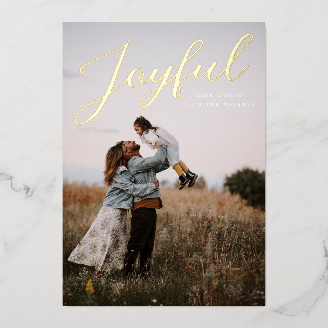 Carte De Vœux En Aluminium Vœux chaleureux de Noël (Recto)