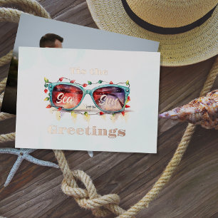 Carte De Vœux En Aluminium Voici les Lunettes de soleil de la mer