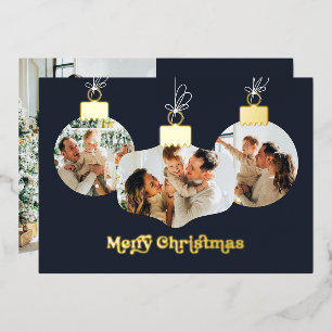 Carte De Vœux En Aluminium *VRAI MÉTAL DÉPLOYÉ* Décorations de Noël en photo