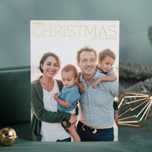 Carte De Vœux En Aluminium VRAI OR Joyeux Noël Photo
