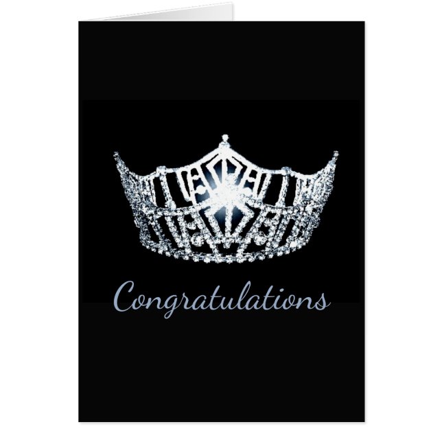 Carte de voeux en argent Miss America - Bravo (Devant)