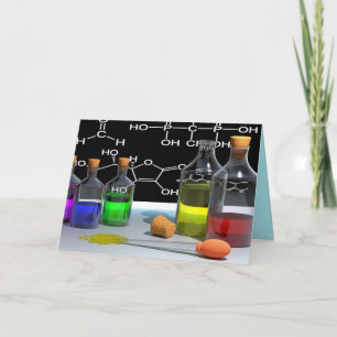carte de voeux en chimie scientifique