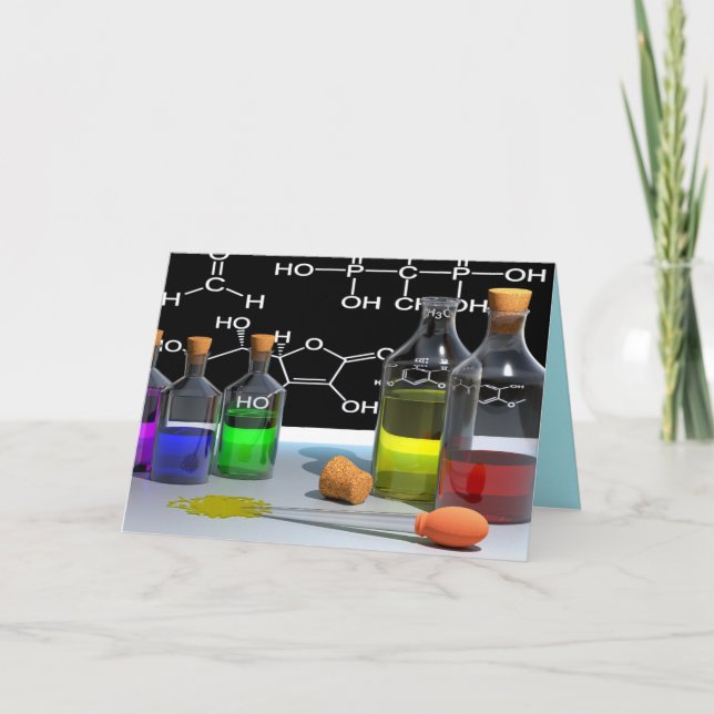 carte de voeux en chimie scientifique (Devant)