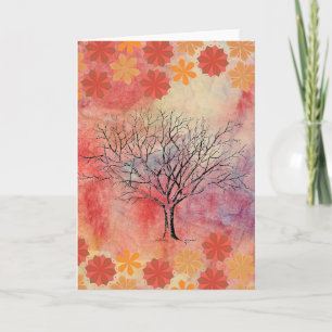 Carte de voeux en marbre rose