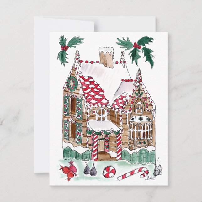 Carte de vœux en papier pain d'épices, intérieur v (Devant)