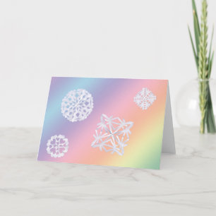 Carte de voeux en pastel de blanc de flocon de