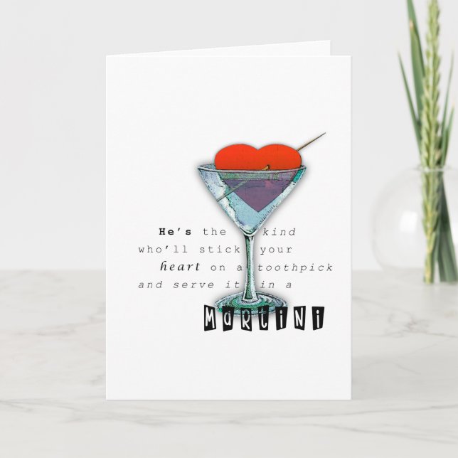 Carte de voeux en verre de Martini de citation (Devant)