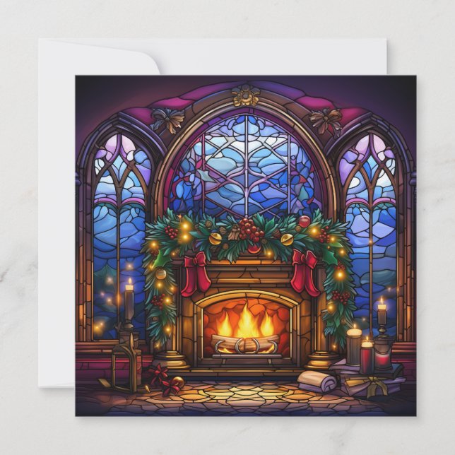 Carte de voeux en verre de Noël (Devant)