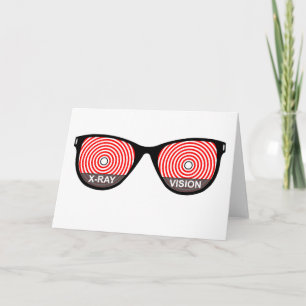 Carte de voeux en verre de vision de rayon X