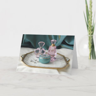Carte de voeux en verre fascinante de bouteilles
