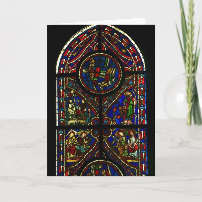 Carte de voeux en verre souillé (Devant)