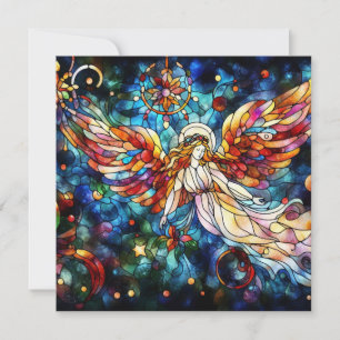 Carte de voeux en verre verni de Noël