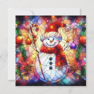 Carte de voeux en verre verni de Noël