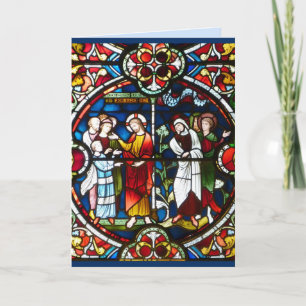 carte de voeux en vitrail jésus