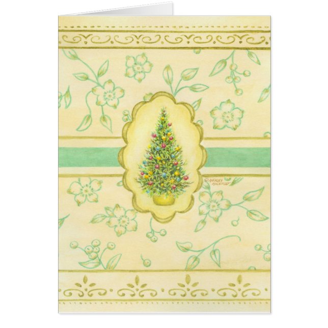 Carte de voeux envoûtante pour l'arbre de Noël (Devant)