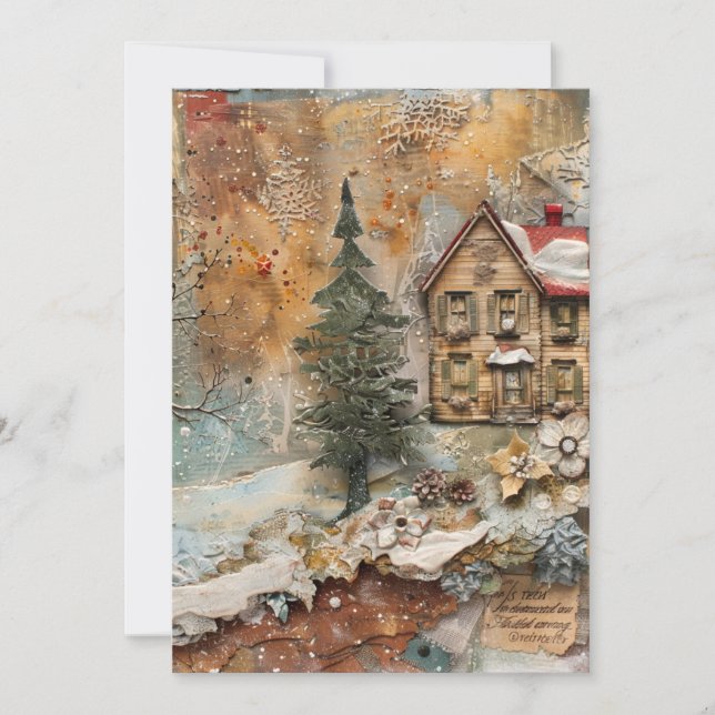 Carte de voeux Ephemera de Noël (Devant)