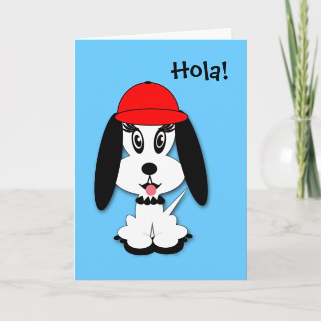 Carte de voeux espagnole de chienchien de Kute (Devant)