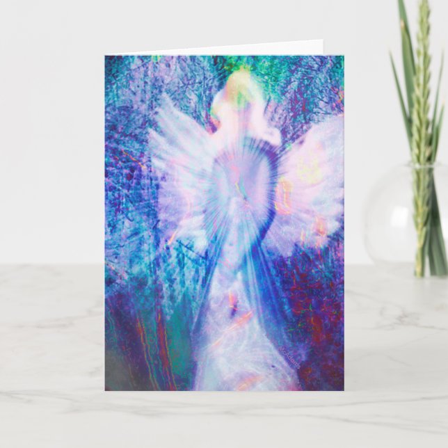 Carte de voeux éthérée d'ange (Devant)