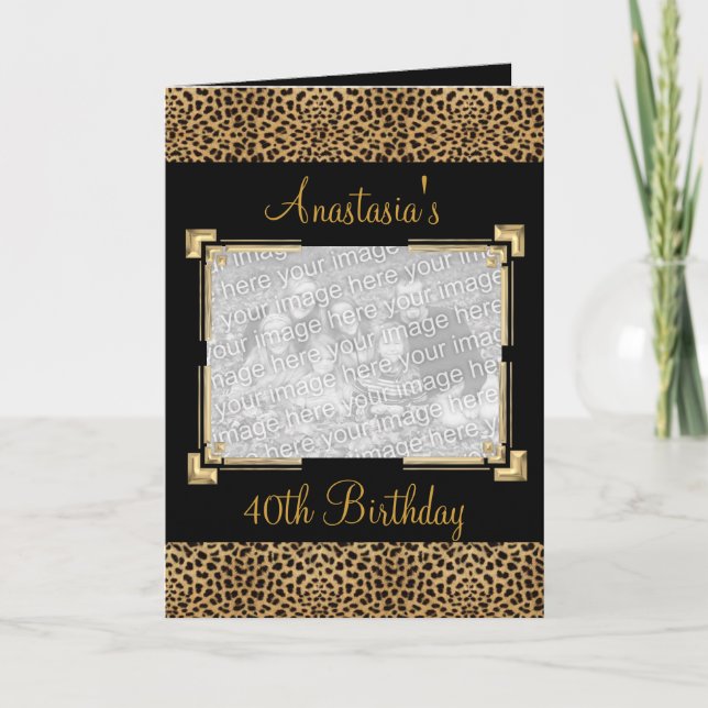 Carte de vœux événement photo impression d'animal  (Devant)