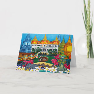 Carte de voeux exotique de Bangkok