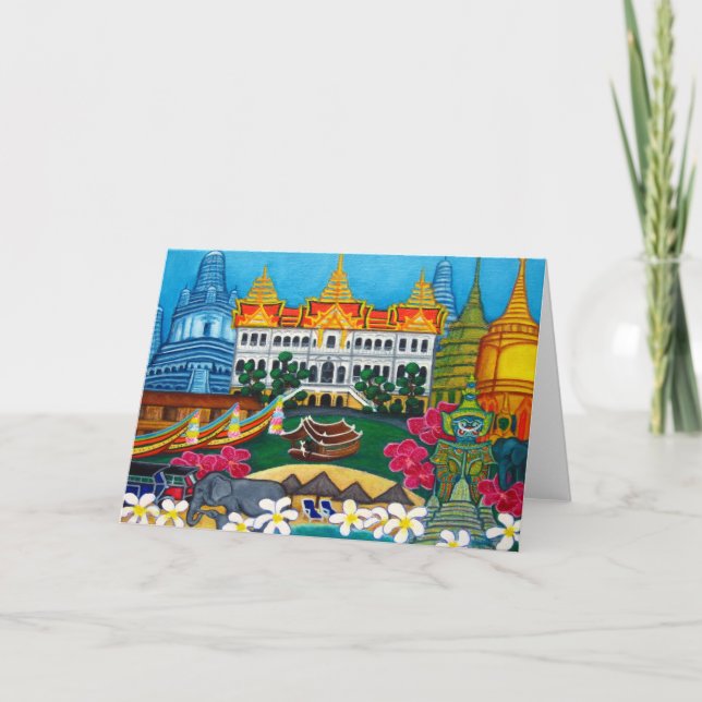 Carte de voeux exotique de Bangkok (Devant)
