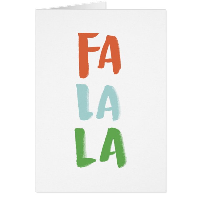 Carte de voeux Fa La La White (Devant)
