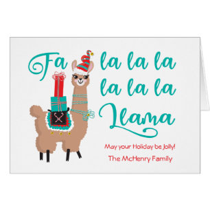 Carte de voeux Fa la Llama Holiday
