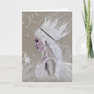 Carte de voeux Fairy Queen d'hiver