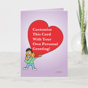 Carte de voeux faite sur commande de grand coeur