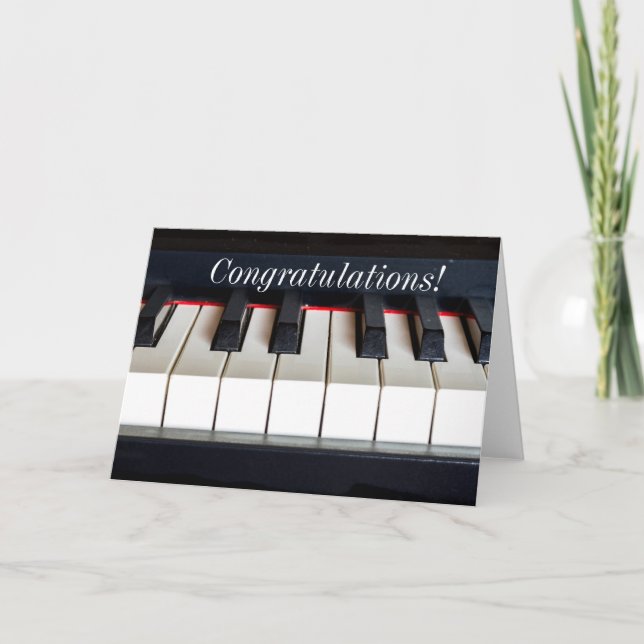 Carte de voeux faite sur commande de piano (Devant)