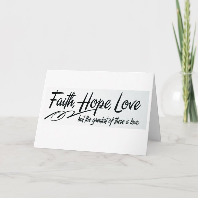 Carte de voeux Faith Hope Love (Devant)