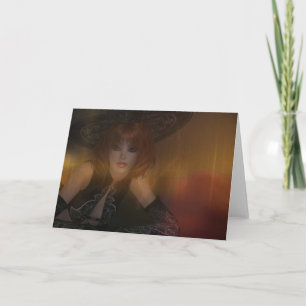 Carte de voeux Fall Witch Design 1