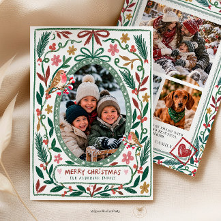 Carte de vœux familiale de Noël Invitation fantais