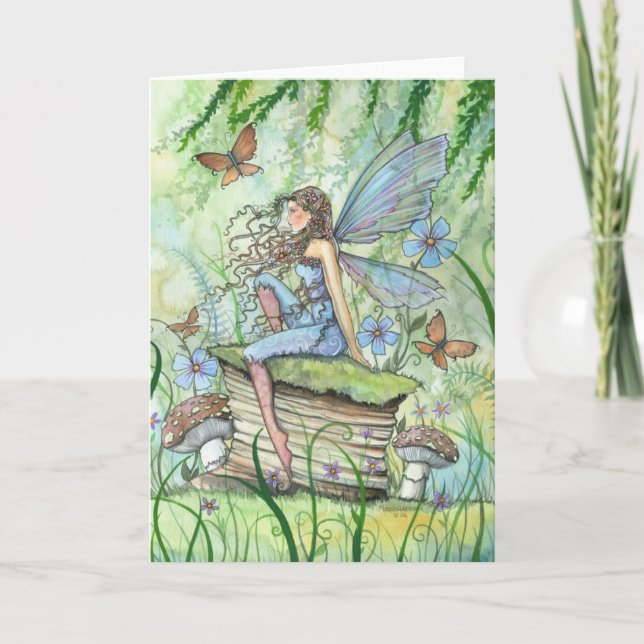 Carte de voeux Fée Busy Garden (Devant)