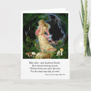 Carte de voeux féerique d'imaginaire de Halloween