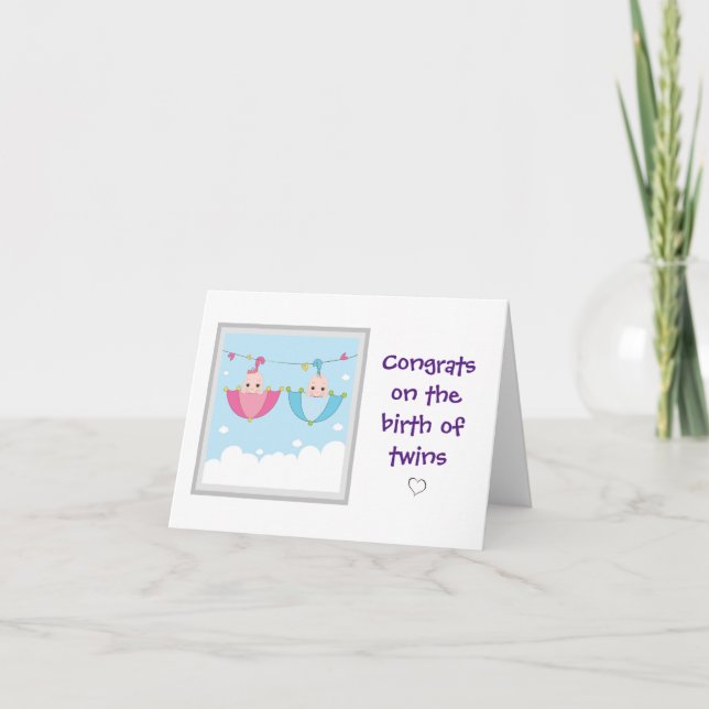 Carte de voeux - Félicitations pour la naissance d (Devant)