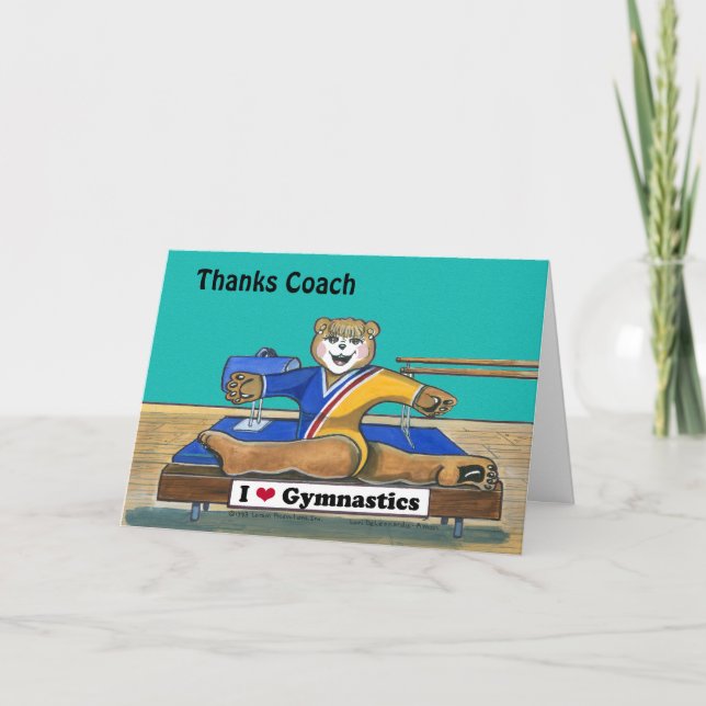 Carte de voeux femelle de gymnaste pour (Devant)