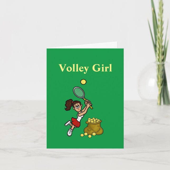 Carte de voeux Femme Tennis Player (Devant)