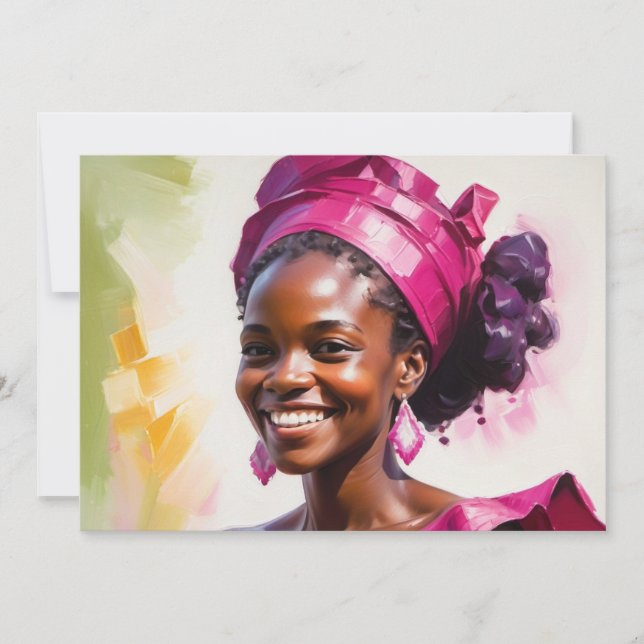 Carte de voeux Femmes Africaines Anniversaire Merc (Devant)