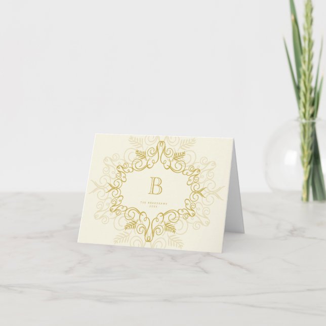 Carte de voeux Festiage Deco Monogramme (Devant)