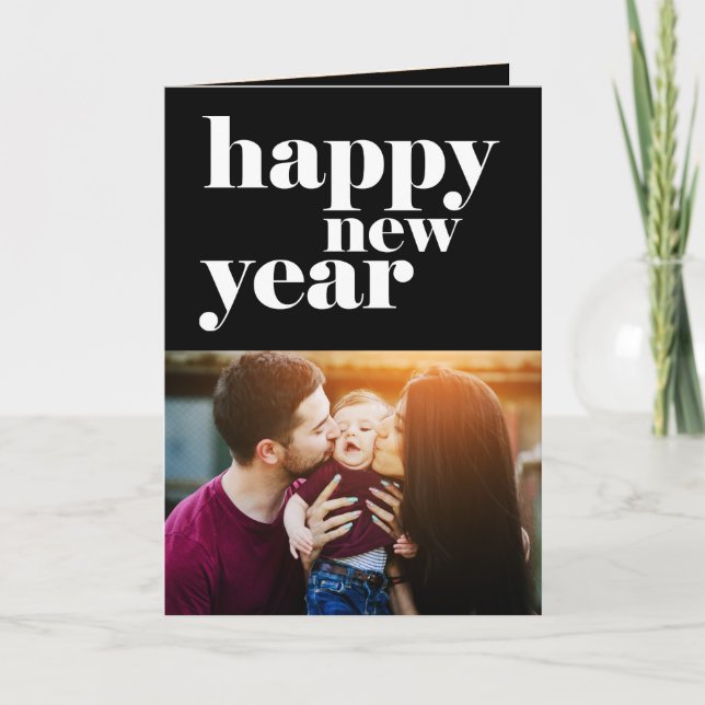 Carte de vœux festive 5 photos Bonne Année (Devant)