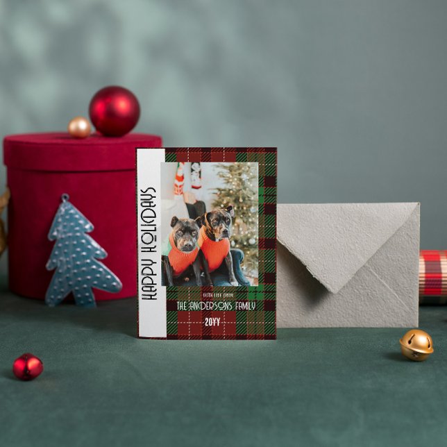 Carte de vœux festive à carreaux de Buffalo (Créateur téléchargé)