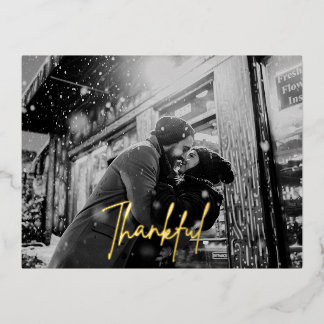 Carte de vœux festive avec photo en feuille d'alum